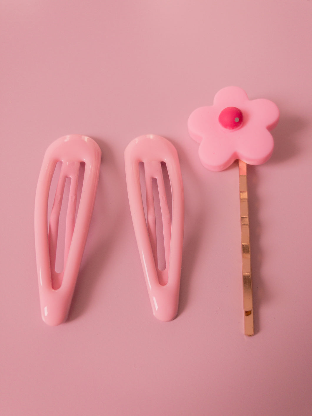 Pink Girl Hair Clips - Beflaire
