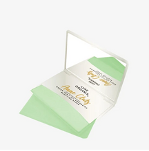 Load image into Gallery viewer, Green Tea Blotting Paper with Compact Mirror by Anne Clutz - Beflaire