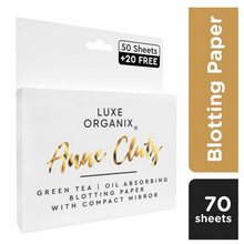 Load image into Gallery viewer, Green Tea Blotting Paper with Compact Mirror by Anne Clutz - Beflaire