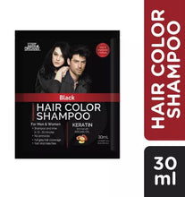 Load image into Gallery viewer, Permanent Hair Color Shampoo Black with Keratin and Argan Oil 30ml - Beflaire
